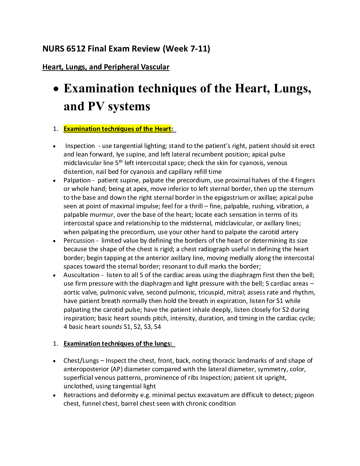 Preview image for NURS 6512 Final Exam Review 2 (Week 7-11)